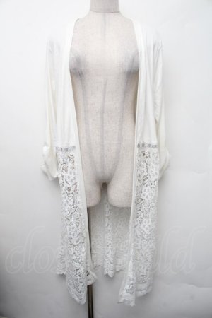 画像: axes femme / レース切替UVカットカーデ  白 S-26-02-13-020-AX-TO-AS-ZS