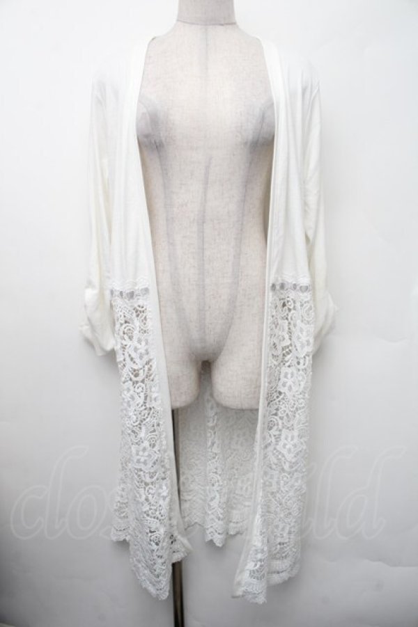 画像1: axes femme / レース切替UVカットカーデ  白 S-26-02-13-020-AX-TO-AS-ZS (1)