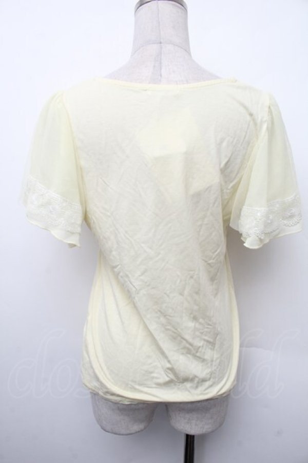 画像2: axes femme / 多種レース使いトップス  イエロー S-26-02-13-025-AX-TO-HR-ZS (2)