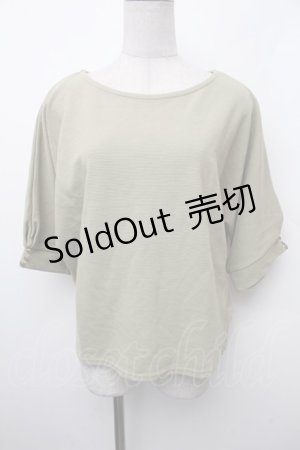 画像: axes femme / ボタン付きドルマンプルオーバー  グリーン S-26-02-13-029-AX-TS-AS-ZS