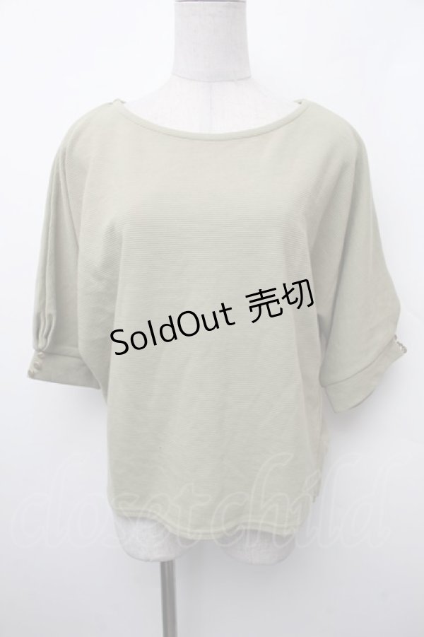 画像1: axes femme / ボタン付きドルマンプルオーバー  グリーン S-26-02-13-029-AX-TS-AS-ZS (1)