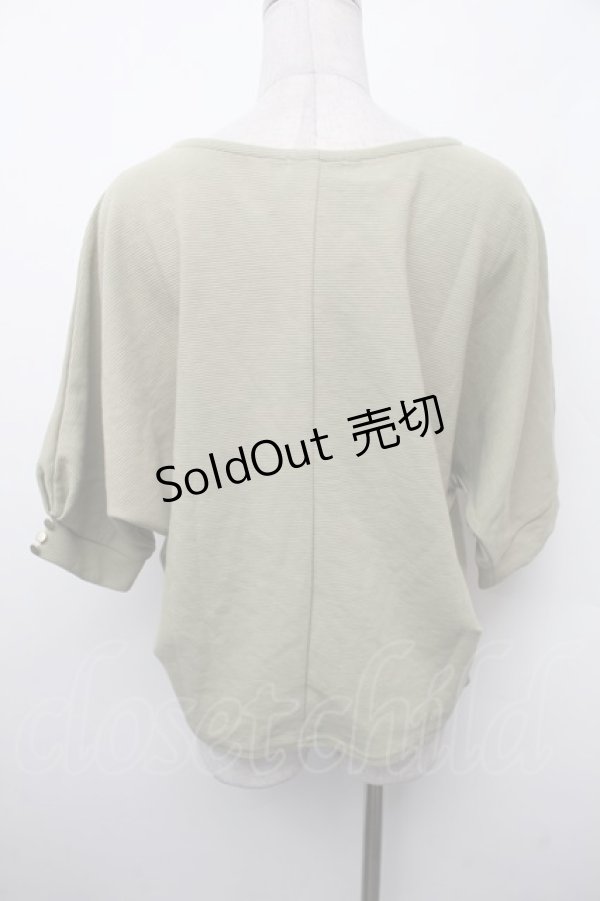 画像2: axes femme / ボタン付きドルマンプルオーバー  グリーン S-26-02-13-029-AX-TS-AS-ZS (2)