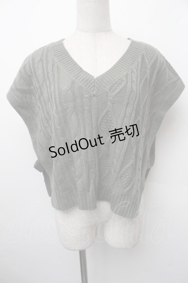 画像1: axes femme / ニットベスト  グリーン S-26-02-13-031-AX-TO-AS-ZS (1)