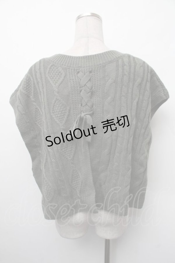 画像2: axes femme / ニットベスト  グリーン S-26-02-13-031-AX-TO-AS-ZS (2)