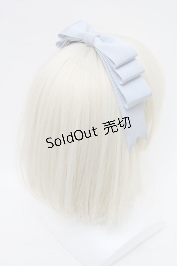 画像3: ALICE and the PIRATES / まんなかリボンカチューシャ  サックス S-26-02-13-003-PA-AC-HR-ZS (3)