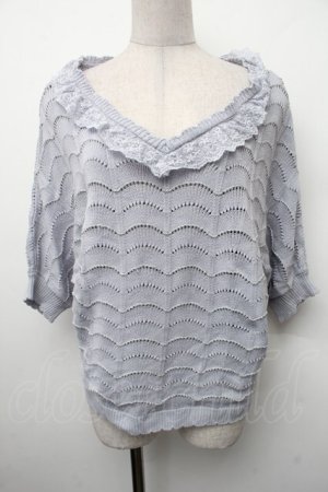 画像: axes femme / ニットドルマントップス  サックス S-26-02-13-033-AX-TO-HR-ZS