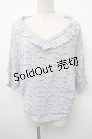 画像: axes femme / ニットドルマントップス  サックス S-26-02-13-033-AX-TO-HR-ZS