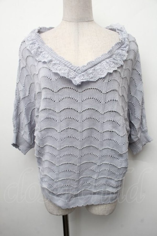 画像1: axes femme / ニットドルマントップス  サックス S-26-02-13-033-AX-TO-HR-ZS (1)