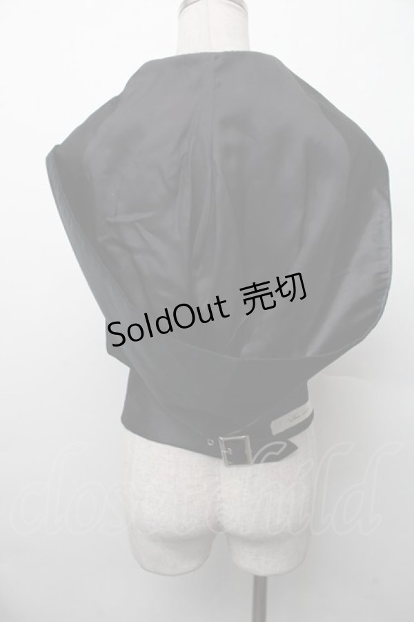 画像2: alice auaa / 背中あきフード別珍ベスト 4 黒 S-26-02-13-040-AA-TO-HR-ZS (2)