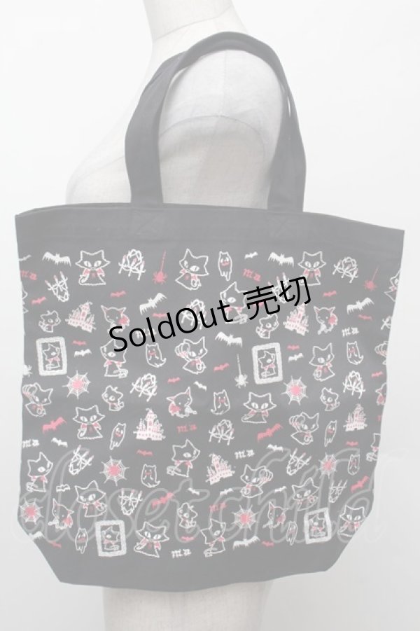 画像1: MAM MAXICIMAM / キャットトートバッグ  黒 S-26-02-15-001-0-BG-HR-ZS (1)