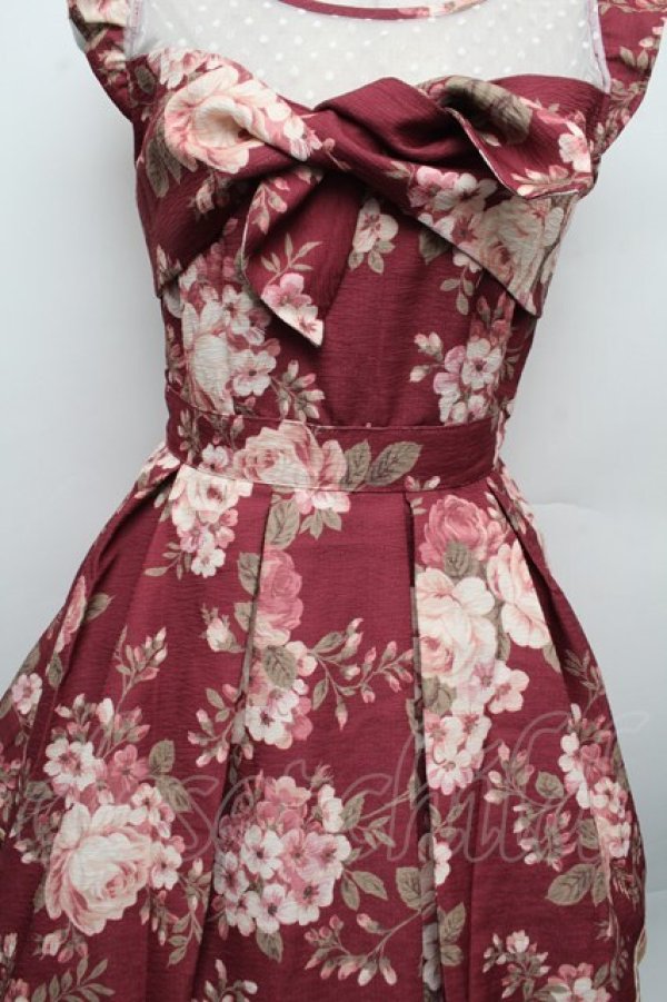 画像4: LIZ LISA / 花柄ワンピース  ワイン S-26-02-15-040-LO-OP-AS-ZS (4)