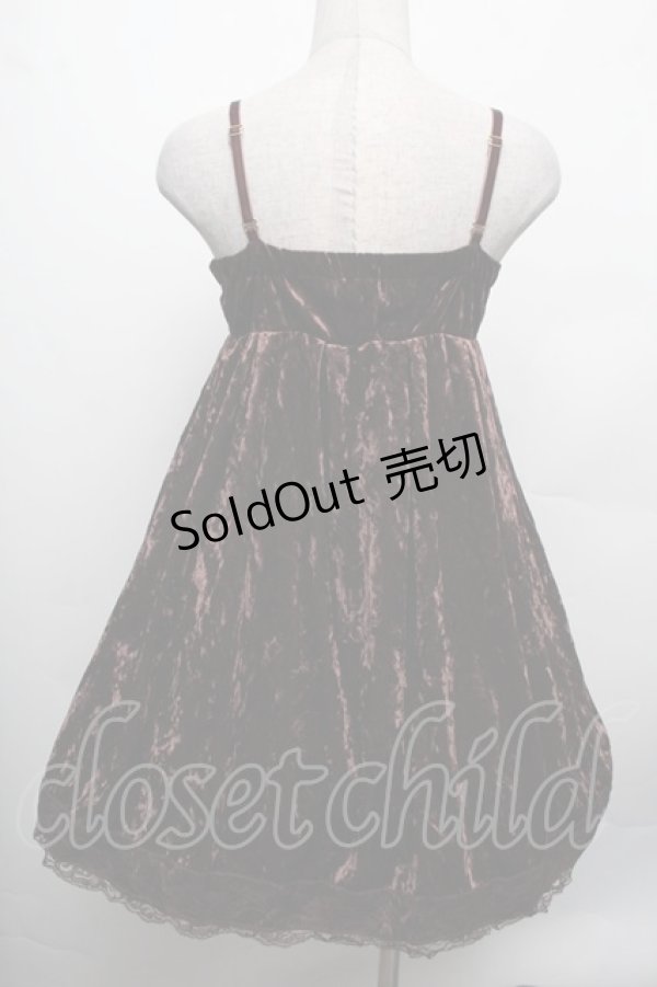 画像2: LIZ LISA / ベロアキャミソールワンピース  ブラウン S-26-02-15-041-LO-TO-AS-ZS (2)