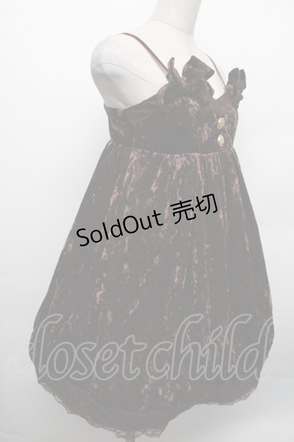 画像3: LIZ LISA / ベロアキャミソールワンピース  ブラウン S-26-02-15-041-LO-TO-AS-ZS (3)