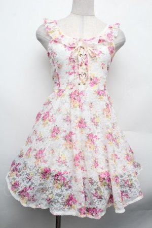 画像: LIZ LISA / 花柄レースチュニック  ピンク S-26-02-15-043-LO-TO-HR-ZS