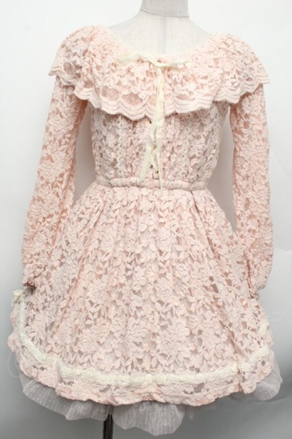 画像1: LIZ LISA / レースワンピース  ピンク S-26-02-15-045-LO-OP-AS-ZS (1)