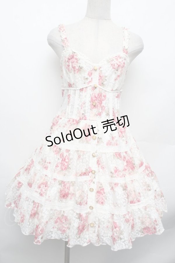 画像1: LIZ LISA / 花柄レースチュニック  ピンク S-26-02-15-047-LO-TO-HR-ZS (1)