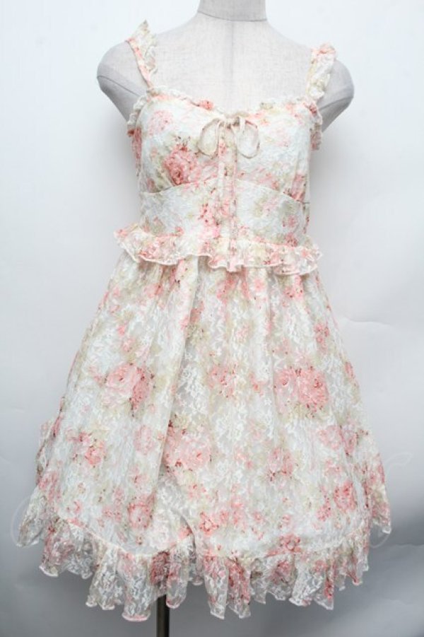 画像1: LIZ LISA / 花柄レースチュニック  ピンク S-26-02-15-049-LO-TO-HR-ZS (1)