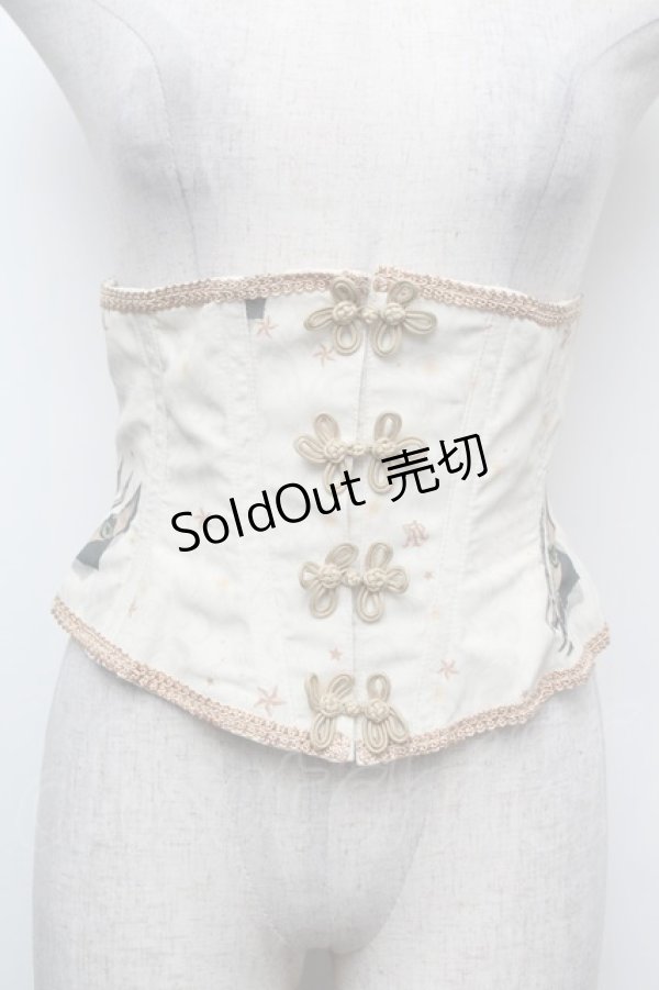 画像1: ALICE and the PIRATES / Marionette Chris柄ショートコルセット  オフ S-26-02-15-011-PA-TO-AS-ZS (1)