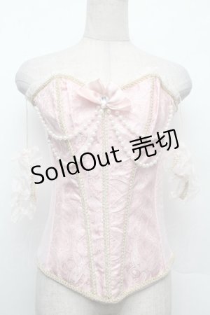 画像: GOTH / サテンジャガードコルセット M ピンク S-26-02-15-015-GO-TO-HR-ZS