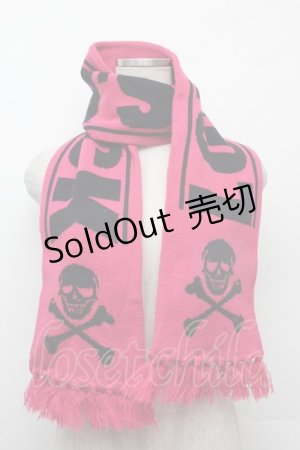 画像: SUPER LOVERS / プリントマフラー  ピンク S-26-02-15-002-PU-ZA-HR-ZS