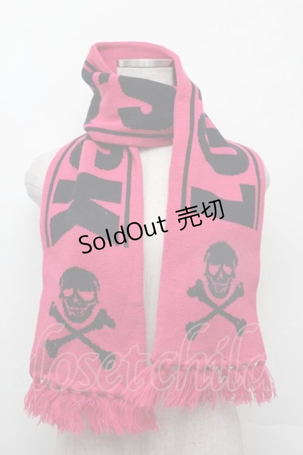 画像1: SUPER LOVERS / プリントマフラー  ピンク S-26-02-15-002-PU-ZA-HR-ZS (1)