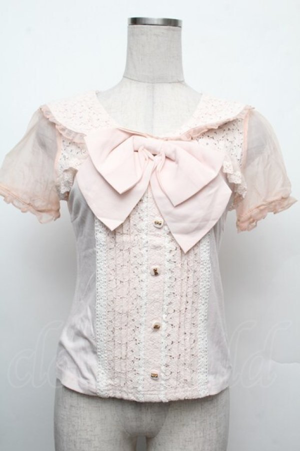 画像1: LIZ LISA / リボントップス  ピンク S-26-02-15-017-LO-TO-AS-ZS (1)