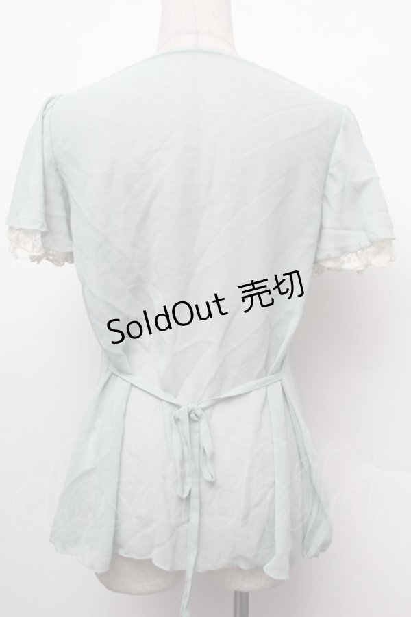 画像2: axes femme / /シフォンプリーツトップス  ミント S-26-02-15-020-AX-TO-HR-ZS (2)