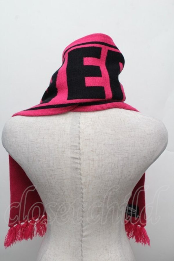 画像2: SUPER LOVERS / プリントマフラー  ピンク S-26-02-15-002-PU-ZA-HR-ZS (2)