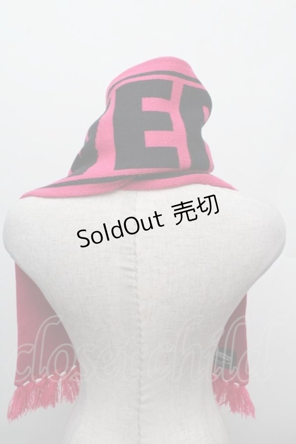 画像2: SUPER LOVERS / プリントマフラー  ピンク S-26-02-15-002-PU-ZA-HR-ZS (2)