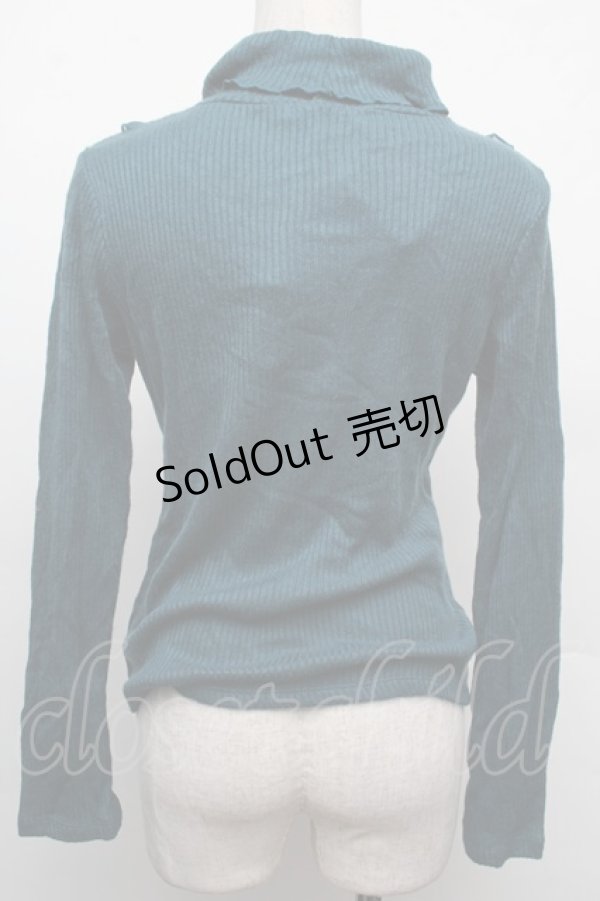 画像2: axes femme / レース切り替えテレコニットソー  グリーン S-26-02-15-025-AX-TO-AS-ZS (2)