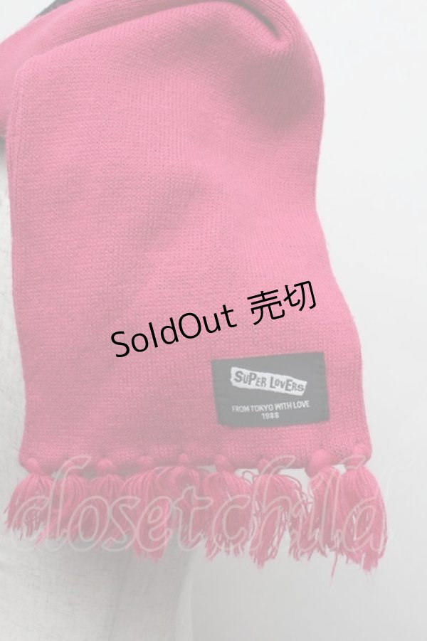 画像3: SUPER LOVERS / プリントマフラー  ピンク S-26-02-15-002-PU-ZA-HR-ZS (3)