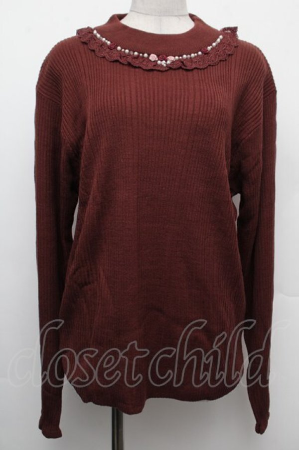 画像1: axes femme / バラボトルネックニットプルオーバー 3L ブラウン S-26-02-15-027-AX-TO-AS-ZS (1)