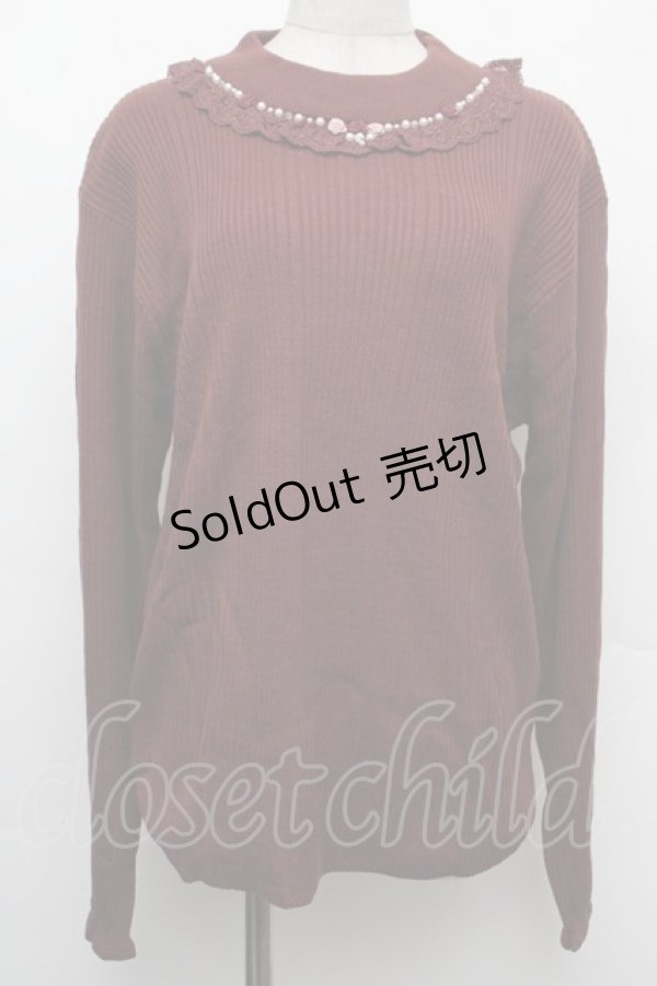 画像1: axes femme / バラボトルネックニットプルオーバー 3L ブラウン S-26-02-15-027-AX-TO-AS-ZT526 (1)