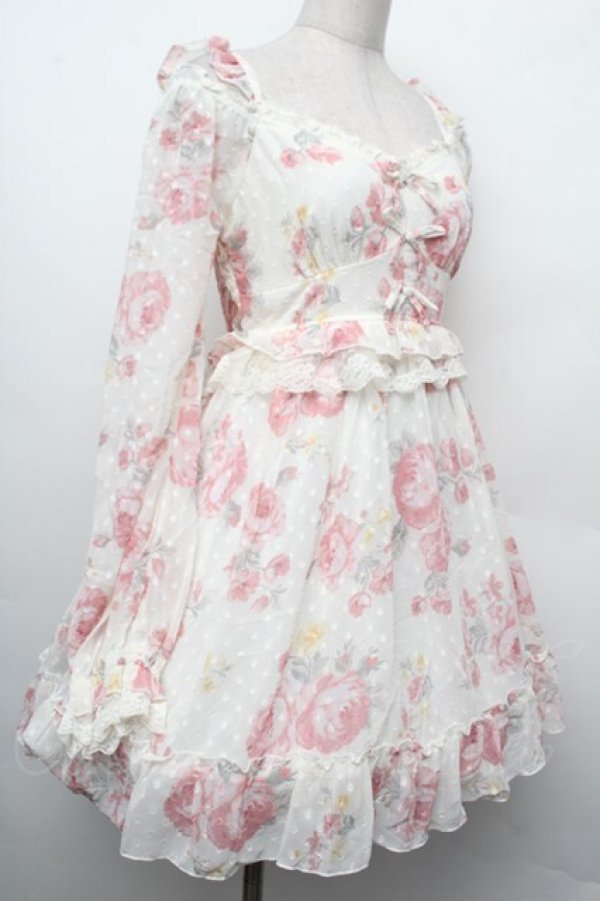 画像3: LIZ LISA / LIZ LISA×魔法少女まどかマギカ/ローズ柄ワンピース  オフ S-26-02-15-030-LO-OP-AS-ZS (3)