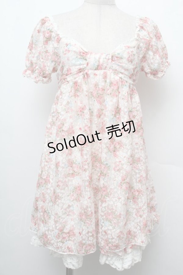 画像1: LIZ LISA / 花柄レースチュニック  ピンク S-26-02-15-031-LO-TO-HR-ZS (1)