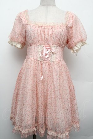 画像: LIZ LISA / 花柄チュールチュニック  ピンク S-26-02-15-032-LO-SK-HR-ZS