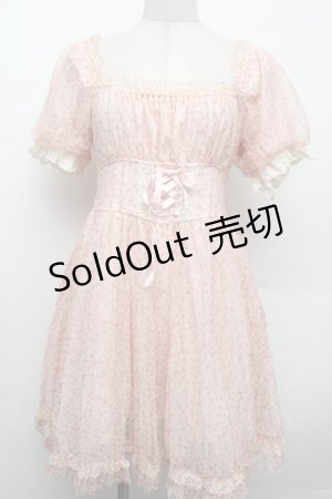 画像: LIZ LISA / 花柄チュールチュニック  ピンク S-26-02-15-032-LO-SK-HR-ZS