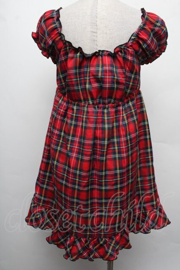 画像2: TRALALA / チェックワンピース  赤 S-26-02-15-034-LO-OP-AS-ZS (2)