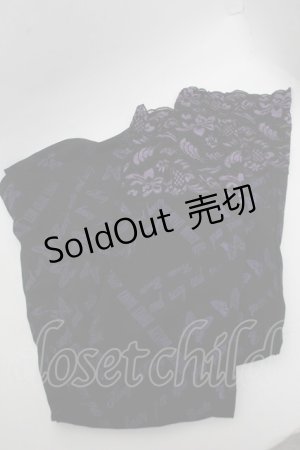 画像: h.Jelly HONEY / レッグカバー  黒ｘ紫 S-26-02-15-004-HN-ZA-HR-ZS