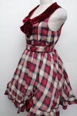画像3: LIZ LISA / 裾ストリングチェックワンピース  ワイン S-26-02-15-036-LO-OP-AS-ZS (3)