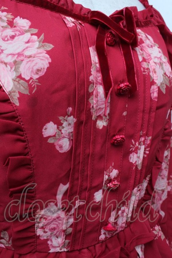 画像4: LIZ LISA / ブーケハート柄ワンピース  ワイン S-26-02-15-037-LO-TO-AS-ZS (4)