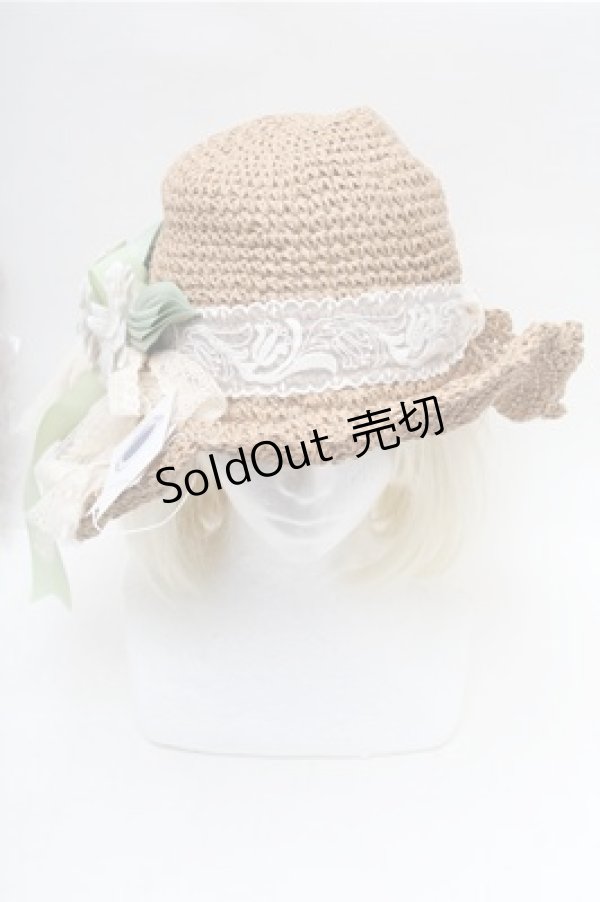 画像2: Hoshibako Works / チェルシーガールソフト麦わらハット  ベージュ S-26-02-17-005-LO-AC-AS-ZS (2)