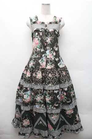 画像: Surfacespell / Dreamland前開きジャンパースカート  グリーン S-26-02-17-035-LO-OP-AS-ZS