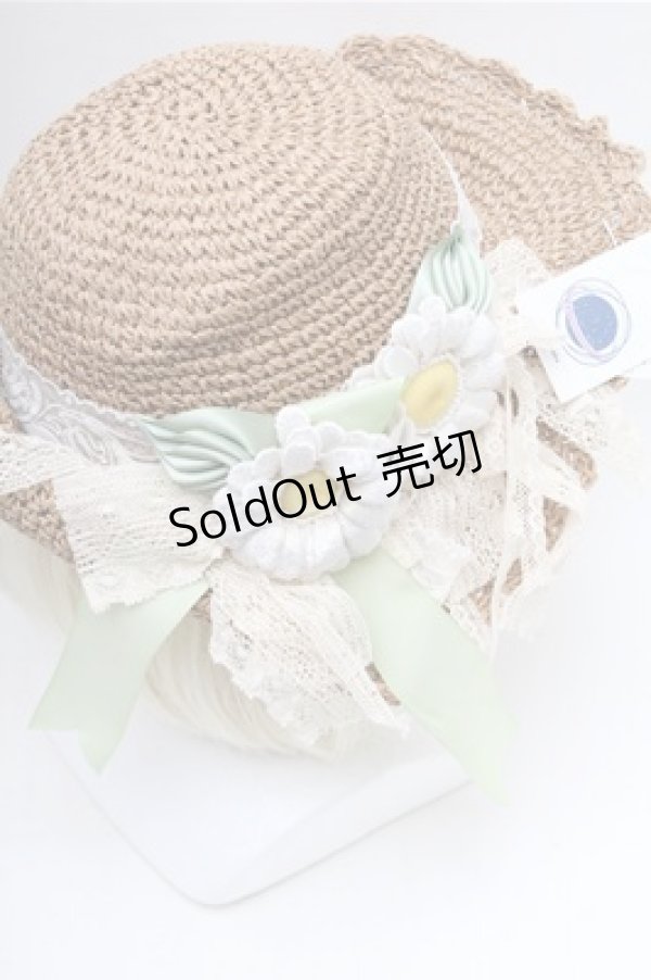 画像3: Hoshibako Works / チェルシーガールソフト麦わらハット  ベージュ S-26-02-17-005-LO-AC-AS-ZS (3)