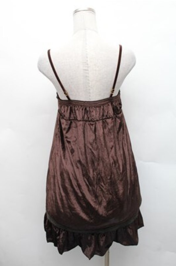 画像2: LIZ LISA / ベロアキャミソールワンピース  ブラウン S-26-02-17-039-LO-TO-AS-ZS (2)