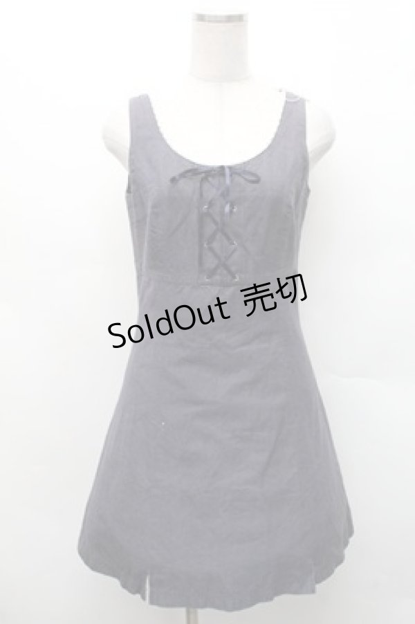 画像1: Emily Temple cute / 裾チュールノースリーブワンピース  紺 S-26-02-17-040-ET-OP-AS-ZS (1)