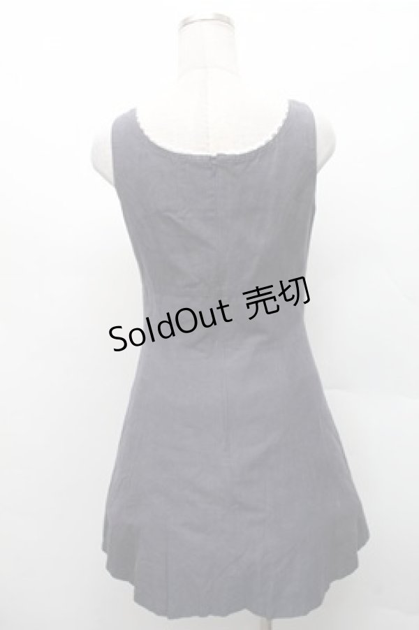 画像2: Emily Temple cute / 裾チュールノースリーブワンピース  紺 S-26-02-17-040-ET-OP-AS-ZS (2)