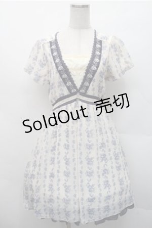 画像: axes femme / ブーケストライプワンピース  オフｘ紺 S-26-02-17-041-AX-OP-AS-ZS