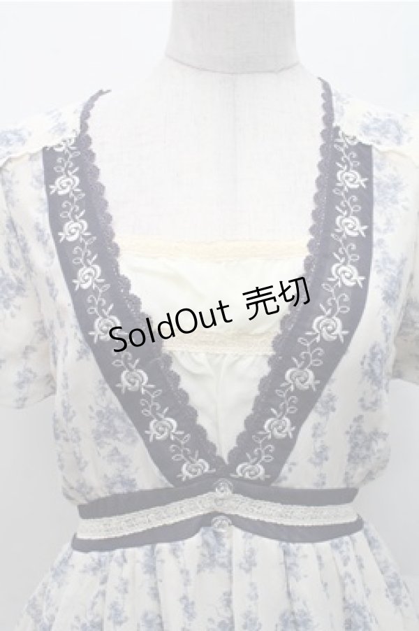 画像3: axes femme / ブーケストライプワンピース  オフｘ紺 S-26-02-17-041-AX-OP-AS-ZS (3)