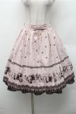 画像1: axes femme / 単色パネルパリ柄スカート  ピンク S-26-02-17-045-AX-SK-AS-ZS (1)